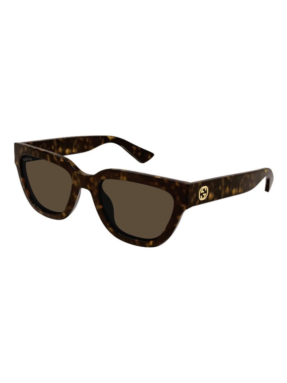 New Gucci Women's Sunglasses Havana Square Brown Lens Injected Frame GG1578S 002